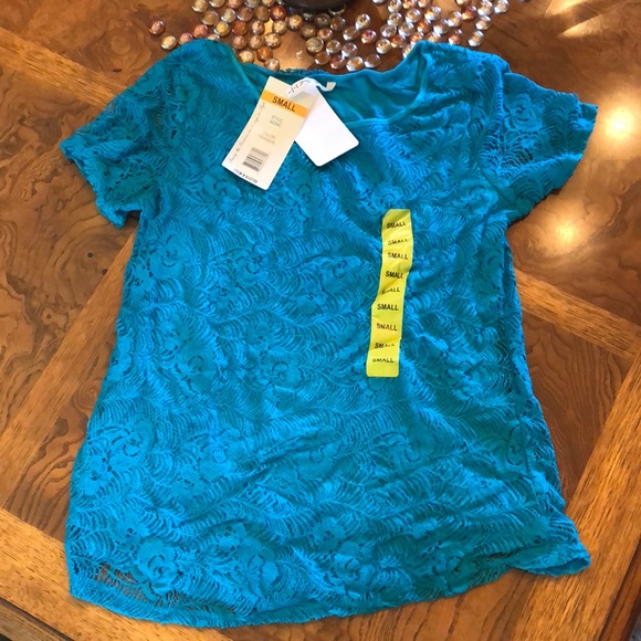 Leo Nicole Flower Lace Top. New with tags - Picture 7 of 8